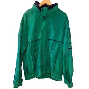 Vintage Eddie Bauer Classic Green and Navy Windbreaker
